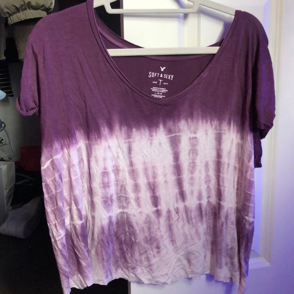 Tie die purple shirt